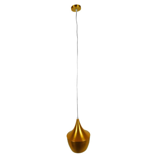 GloboStar® GLOBOSTAR® SHANGHAI 01544 Μοντέρνο Κρεμαστό Φωτιστικό Οροφής με Ντουί 1 x E27 AC 220-240V IP20 - Χρυσό Πλατίνα - Μ24 x Π24 x Υ30cm