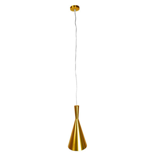 GloboStar® GLOBOSTAR® SHANGHAI 01546 Μοντέρνο Κρεμαστό Φωτιστικό Οροφής με Ντουί 1 x E27 AC 220-240V IP20 - Χρυσό - Μ18 x Π18 x Υ38.5cm