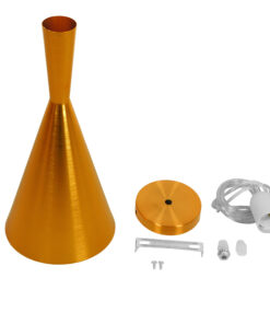 GLOBOSTAR® SHANGHAI 01546 Μοντέρνο Κρεμαστό Φωτιστικό Οροφής με Ντουί 1 x E27 AC 220-240V IP20 - Χρυσό - Μ18 x Π18 x Υ38.5cm 9 01546 6