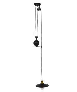 Alternative view of GLOBOSTAR® CARILO 01549 Vintage Κρεμαστό Φωτιστικό Οροφής με Ντουί 1 x E27 AC 220-240V IP20 - Μαύρο & Χρυσό - Μ32 x Π26 x Υ120cm