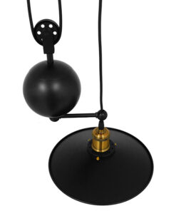 GLOBOSTAR® CARILO 01549 Vintage Κρεμαστό Φωτιστικό Οροφής με Ντουί 1 x E27 AC 220-240V IP20 - Μαύρο & Χρυσό - Μ32 x Π26 x Υ120cm 13 01549 5