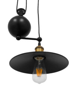 GLOBOSTAR® CARILO 01549 Vintage Κρεμαστό Φωτιστικό Οροφής με Ντουί 1 x E27 AC 220-240V IP20 - Μαύρο & Χρυσό - Μ32 x Π26 x Υ120cm 15 01549 7