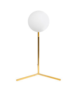 GLOBOSTAR® ELFIS 01551 Μοντέρνο Επιτραπέζιο Φωτιστικό Πορτατίφ με Ντουί 1 x E27 AC 220-240V IP20 - Χρυσό & Λευκό - Μ15 x Π15 x Υ53cm 13 01551 4