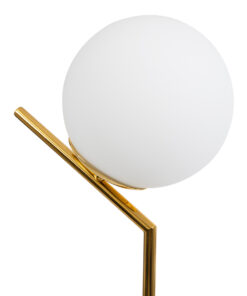 GLOBOSTAR® ELFIS 01551 Μοντέρνο Επιτραπέζιο Φωτιστικό Πορτατίφ με Ντουί 1 x E27 AC 220-240V IP20 - Χρυσό & Λευκό - Μ15 x Π15 x Υ53cm 16 01551 7