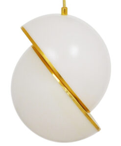 Alternative view of GLOBOSTAR® HUDSON 01554 Μοντέρνο Κρεμαστό Φωτιστικό Οροφής με Ντουί 1 x E27 AC 220-240V IP20 - Λευκό & Χρυσό - Μ20 x Π20 x Υ25cm