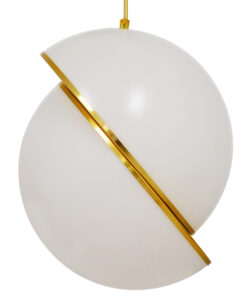 Alternative view of GLOBOSTAR® HUDSON 01555 Μοντέρνο Κρεμαστό Φωτιστικό Οροφής με Ντουί 1 x E27 AC 220-240V IP20 - Λευκό & Χρυσό - Μ30 x Π30 x Υ34cm