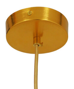 GLOBOSTAR® HUDSON 01555 Μοντέρνο Κρεμαστό Φωτιστικό Οροφής με Ντουί 1 x E27 AC 220-240V IP20 - Λευκό & Χρυσό - Μ30 x Π30 x Υ34cm 17 01555 8