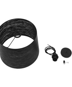 GLOBOSTAR® ACCADEMIA 01556 Μοντέρνο Κρεμαστό Φωτιστικό Οροφής με Ντουί 1 x E27 AC 220-240V IP20 - Μαύρο - Μ35 x Π35 x Υ25cm 19 01556 10