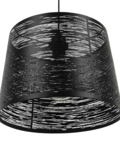 GLOBOSTAR® ACCADEMIA 01556 Μοντέρνο Κρεμαστό Φωτιστικό Οροφής με Ντουί 1 x E27 AC 220-240V IP20 - Μαύρο - Μ35 x Π35 x Υ25cm 15 01556 6