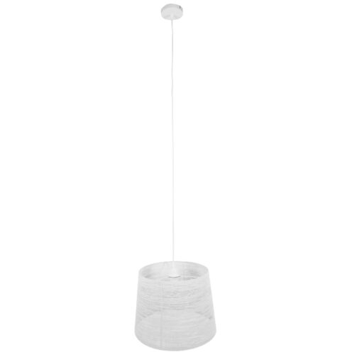 GloboStar® GLOBOSTAR® ACCADEMIA 01557 Μοντέρνο Κρεμαστό Φωτιστικό Οροφής με Ντουί 1 x E27 AC 220-240V IP20 - Λευκό - Μ35 x Π35 x Υ25cm