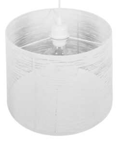 GLOBOSTAR® ACCADEMIA 01557 Μοντέρνο Κρεμαστό Φωτιστικό Οροφής με Ντουί 1 x E27 AC 220-240V IP20 - Λευκό - Μ35 x Π35 x Υ25cm 14 01557 5