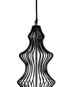 GLOBOSTAR® LILY 01558 Vintage Κρεμαστό Φωτιστικό Οροφής με Ντουί 1 x E27 AC 220-240V IP20 - Μαύρο & Λευκό - Μ43 x Π43 x Υ55cm 19 01558 9