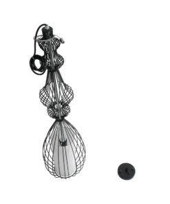 GLOBOSTAR® LILY 01561 Vintage Κρεμαστό Φωτιστικό Οροφής με Ντουί 1 x E27 AC 220-240V IP20 - Μαύρο & Λευκό - Μ90 x Π90 x Υ20cm 21 01560 11