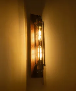 GLOBOSTAR® BESPOKE 01565 Vintage Φωτιστικό Τοίχου - Απλίκα με Ντουί 2 x E27 AC 220-240V IP20 - Χάλκινο Εφέ Σκουριάς - Μ10 x Π11 x Υ47cm 9 01565 2