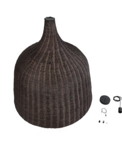 GLOBOSTAR® BAHAMAS 01569 Boho Κρεμαστό Φωτιστικό Οροφής με Ντουί 1 x E27 AC 220-240V IP20 - Καφέ - Μ90 x Π90 x Y90cm 21 01569 11