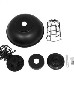 GLOBOSTAR® HARROW 01571 Vintage Κρεμαστό Φωτιστικό Οροφής με Ντουί 1 x E27 AC 220-240V IP20 - Μαύρο - Μ33 x Π33 x Υ32cm 21 01571 11