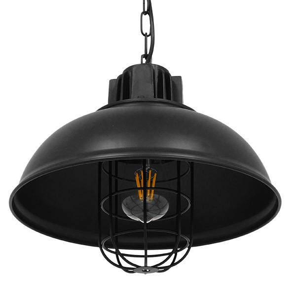 GLOBOSTAR® HARROW 01571 Vintage Κρεμαστό Φωτιστικό Οροφής με Ντουί 1 x E27 AC 220-240V IP20 - Μαύρο - Μ33 x Π33 x Υ32cm 7 GLOBOSTAR® HARROW 01571 Vintage Κρεμαστό Φωτιστικό Οροφής με Ντουί 1 x E27 AC 220-240V IP20 - Μαύρο - Μ33 x Π33 x Υ32cm - Image 5