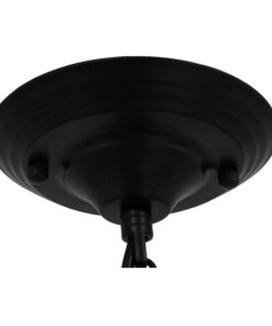 GLOBOSTAR® HARROW 01571 Vintage Κρεμαστό Φωτιστικό Οροφής με Ντουί 1 x E27 AC 220-240V IP20 - Μαύρο - Μ33 x Π33 x Υ32cm 19 01571 9