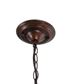 GLOBOSTAR® HARROW 01572 Vintage Κρεμαστό Φωτιστικό Οροφής με Ντουί 1 x E27 AC 220-240V IP20 - Χάλκινο - Μ33 x Π33 x Υ26cm 22 01572 11