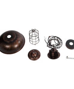 GLOBOSTAR® HARROW 01572 Vintage Κρεμαστό Φωτιστικό Οροφής με Ντουί 1 x E27 AC 220-240V IP20 - Χάλκινο - Μ33 x Π33 x Υ26cm 23 01572 12