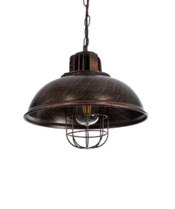 GloboStar® GLOBOSTAR® HARROW 01572 Vintage Κρεμαστό Φωτιστικό Οροφής με Ντουί 1 x E27 AC 220-240V IP20 - Χάλκινο - Μ33 x Π33 x Υ26cm