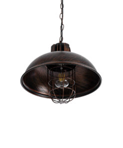 GLOBOSTAR® HARROW 01572 Vintage Κρεμαστό Φωτιστικό Οροφής με Ντουί 1 x E27 AC 220-240V IP20 - Χάλκινο - Μ33 x Π33 x Υ26cm 17 01572 6