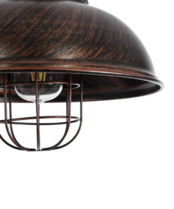 GLOBOSTAR® HARROW 01572 Vintage Κρεμαστό Φωτιστικό Οροφής με Ντουί 1 x E27 AC 220-240V IP20 - Χάλκινο - Μ33 x Π33 x Υ26cm 19 01572 8