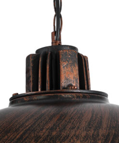 GLOBOSTAR® HARROW 01572 Vintage Κρεμαστό Φωτιστικό Οροφής με Ντουί 1 x E27 AC 220-240V IP20 - Χάλκινο - Μ33 x Π33 x Υ26cm 20 01572 9