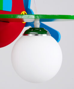 GLOBOSTAR® AIRPLANE 01575 Παιδικό Κρεμαστό Φωτιστικό Οροφής με Ντουί 3 x E27 AC 220-240V IP20 - Πολύχρωμο - Μ51 x Π49 x Υ26cm 27 01575 11