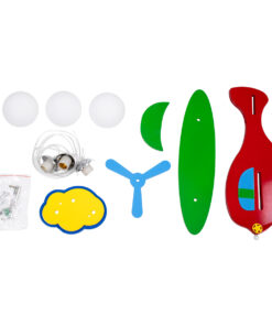 GLOBOSTAR® AIRPLANE 01575 Παιδικό Κρεμαστό Φωτιστικό Οροφής με Ντουί 3 x E27 AC 220-240V IP20 - Πολύχρωμο - Μ51 x Π49 x Υ26cm 29 01575 13