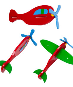 GLOBOSTAR® AIRPLANE 01575 Παιδικό Κρεμαστό Φωτιστικό Οροφής με Ντουί 3 x E27 AC 220-240V IP20 - Πολύχρωμο - Μ51 x Π49 x Υ26cm 30 01575 14