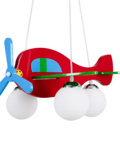 GLOBOSTAR® AIRPLANE 01575 Παιδικό Κρεμαστό Φωτιστικό Οροφής με Ντουί 3 x E27 AC 220-240V IP20 - Πολύχρωμο - Μ51 x Π49 x Υ26cm 23 01575 7