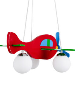 GLOBOSTAR® AIRPLANE 01575 Παιδικό Κρεμαστό Φωτιστικό Οροφής με Ντουί 3 x E27 AC 220-240V IP20 - Πολύχρωμο - Μ51 x Π49 x Υ26cm 25 01575 9