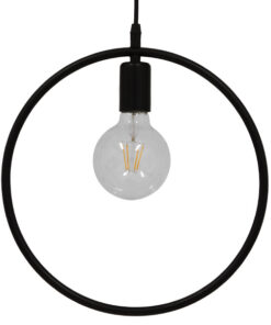 GLOBOSTAR® OMICRON 01578 Μοντέρνο Κρεμαστό Φωτιστικό Οροφής με Ντουί 1 x E27 AC 220-240V IP20 - Μαύρο - Μ33 x Π4 x Υ33cm 11 01578 4