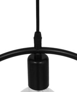 GLOBOSTAR® OMICRON 01578 Μοντέρνο Κρεμαστό Φωτιστικό Οροφής με Ντουί 1 x E27 AC 220-240V IP20 - Μαύρο - Μ33 x Π4 x Υ33cm 13 01578 6