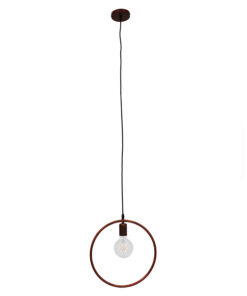 GloboStar® GLOBOSTAR® OMICRON 01579 Μοντέρνο Κρεμαστό Φωτιστικό Οροφής με Ντουί 1 x E27 AC 220-240V IP20 - Χάλκινο - Μ33 x Π4 x Υ33cm