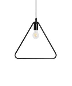 GloboStar® GLOBOSTAR® DELTA 01580 Μοντέρνο Κρεμαστό Φωτιστικό Οροφής με Ντουί 1 x E27 AC 220-240V IP20 - Μαύρο - Μ37 x Π4 x Υ33cm