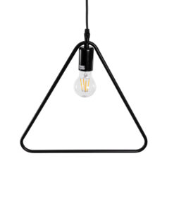 GLOBOSTAR® DELTA 01580 Μοντέρνο Κρεμαστό Φωτιστικό Οροφής με Ντουί 1 x E27 AC 220-240V IP20 - Μαύρο - Μ37 x Π4 x Υ33cm 13 01580 5