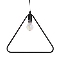 GLOBOSTAR® DELTA 01580 Μοντέρνο Κρεμαστό Φωτιστικό Οροφής με Ντουί 1 x E27 AC 220-240V IP20 - Μαύρο - Μ37 x Π4 x Υ33cm 14 01580 6