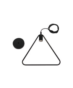 GLOBOSTAR® DELTA 01580 Μοντέρνο Κρεμαστό Φωτιστικό Οροφής με Ντουί 1 x E27 AC 220-240V IP20 - Μαύρο - Μ37 x Π4 x Υ33cm 17 01580 9