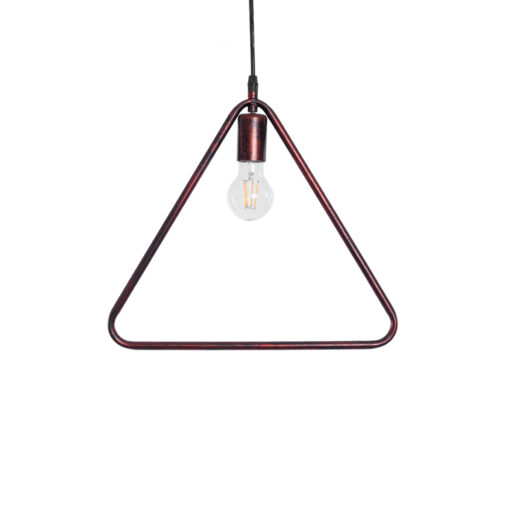 GloboStar® GLOBOSTAR® DELTA 01581 Μοντέρνο Κρεμαστό Φωτιστικό Οροφής με Ντουί 1 x E27 AC 220-240V IP20 - Χάλκινο - Μ37 x Π4 x Υ33cm