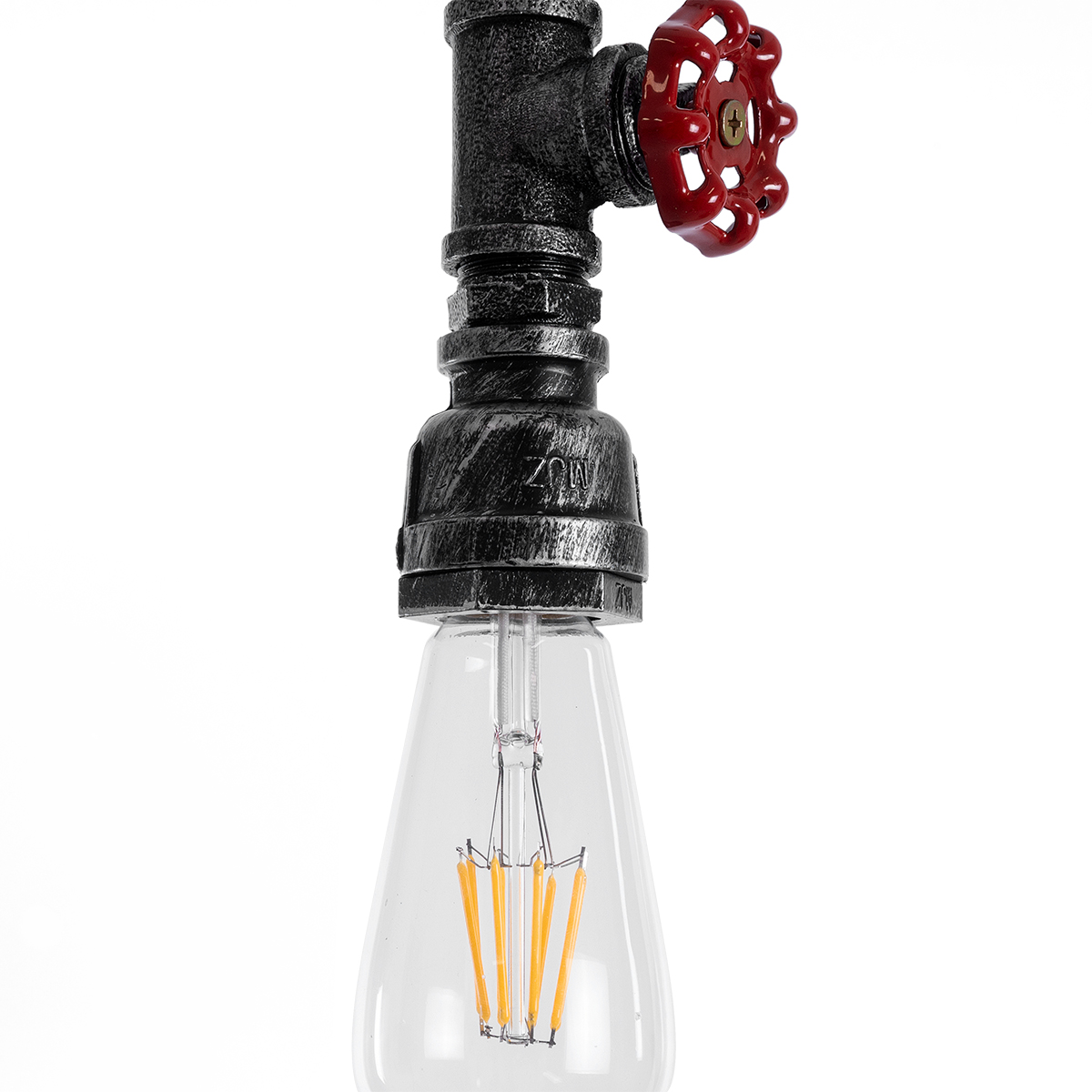 GLOBOSTAR® SPIGOT 01583 Vintage Κρεμαστό Φωτιστικό Οροφής με Ντουί 1 x E27 AC 220-240V IP20 - Ασημί & Κόκκινο - Μ5 x Π5 x Y20cm 11 GLOBOSTAR® SPIGOT 01583 Vintage Κρεμαστό Φωτιστικό Οροφής με Ντουί 1 x E27 AC 220-240V IP20 - Ασημί & Κόκκινο - Μ5 x Π5 x Y20cm - Image 9