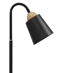 GLOBOSTAR® RIBBON 01585 Μοντέρνο Επιδαπέδιο Φωτιστικό με Ντουί 1 x E27 AC 220-240V IP20 - Μαύρο & Μπεζ - Μ13 x Π13 x Υ164cm 16 01585 6