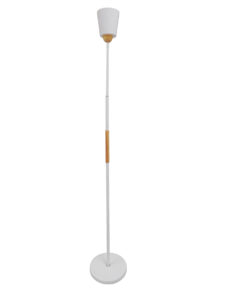 GLOBOSTAR® RIBBON 01586 Μοντέρνο Επιδαπέδιο Φωτιστικό με Ντουί 1 x E27 AC 220-240V IP20 - Λευκό & Μπεζ - Μ13 x Π13 x Υ164cm 15 01586 5