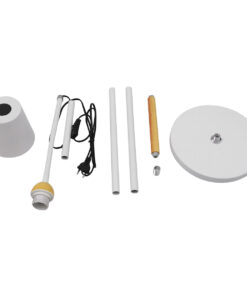 GLOBOSTAR® RIBBON 01586 Μοντέρνο Επιδαπέδιο Φωτιστικό με Ντουί 1 x E27 AC 220-240V IP20 - Λευκό & Μπεζ - Μ13 x Π13 x Υ164cm 19 01586 9