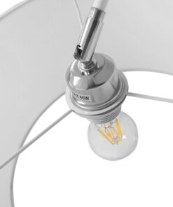 GLOBOSTAR® IMPERIAL 01588 Μοντέρνο Επιδαπέδιο Φωτιστικό με Ντουί 1 x E27 AC 220-240V IP20 - Λευκό - Μ38 x Π38 x Υ172cm 20 01588 9