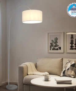 GloboStar® GLOBOSTAR® IMPERIAL 01588 Μοντέρνο Επιδαπέδιο Φωτιστικό με Ντουί 1 x E27 AC 220-240V IP20 - Λευκό - Μ38 x Π38 x Υ172cm