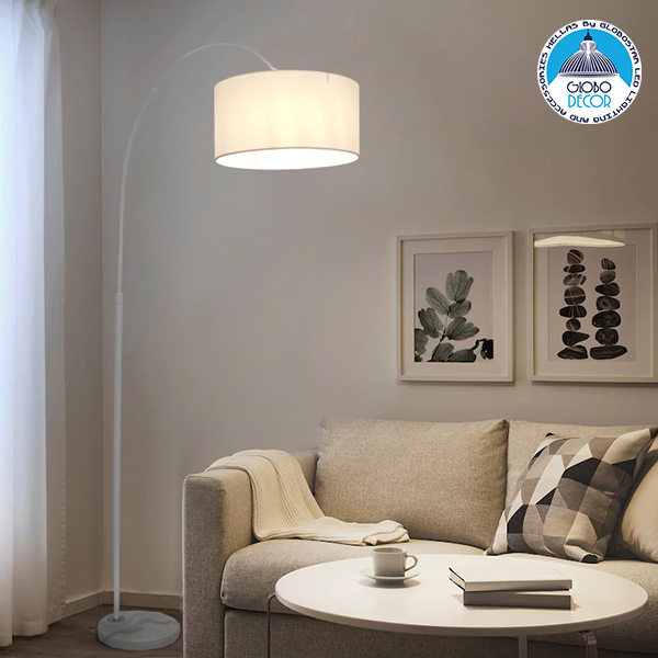 GLOBOSTAR® IMPERIAL 01588 Μοντέρνο Επιδαπέδιο Φωτιστικό με Ντουί 1 x E27 AC 220-240V IP20 - Λευκό - Μ38 x Π38 x Υ172cm 3 GloboStar® GLOBOSTAR® IMPERIAL 01588 Μοντέρνο Επιδαπέδιο Φωτιστικό με Ντουί 1 x E27 AC 220-240V IP20 - Λευκό - Μ38 x Π38 x Υ172cm