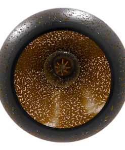 GLOBOSTAR® JANIS 01589 Μοντέρνο Κρεμαστό Φωτιστικό Οροφής με Ντουί 1 x E27 AC 220-240V IP20 - Μαύρο & Χρυσό - Μ20 x Π20 x Υ46cm 17 01589 8