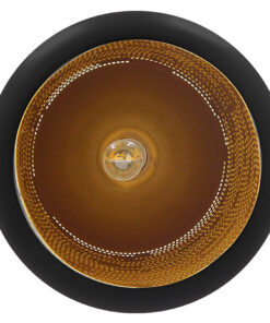 GLOBOSTAR® JANIS 01591 Μοντέρνο Κρεμαστό Φωτιστικό Οροφής με Ντουί 1 x E27 AC 220-240V IP20 - Μαύρο & Χρυσό - Μ20 x Π20 x Υ41cm 16 01591 8